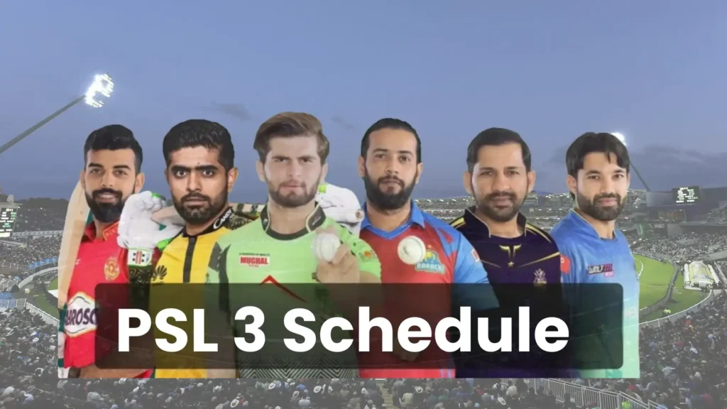 PSL 3 Schedule